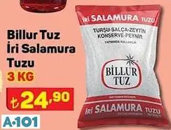 BİLLUR TUZ İRİ SALAMURA TUZU